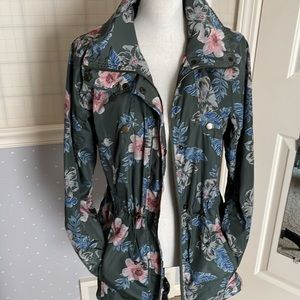 Jason Maxwell Outerwear Collection Women's Floral Windbreaker Jacket Size  M